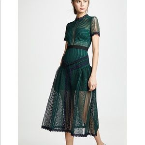 Self portrait lace wave dress NWT